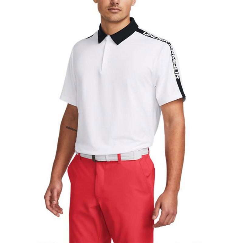 Under Armour Playoff 3.0 Letter Print Golf Short Sleeve Polo Men Polo White 1383153-100