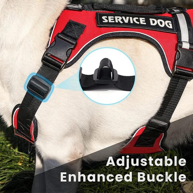 Large Dog Service Dog Harness Pet Supplies Dog Chest Harness Anti-escape Vest Style Traction Rope Reflective Adjustable Breathable Chest Strap