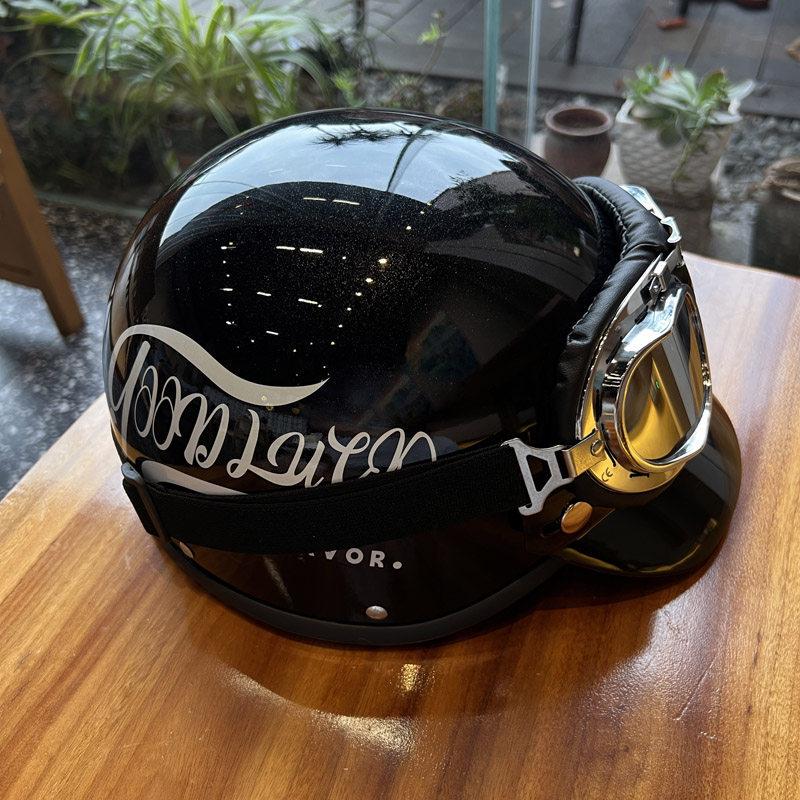 Retro 3C Certified Half Motorcycle Helmet for Men & Women - Summer Sun Protection Skull Cap