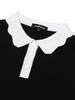 20TH HOLE Scallop Collar Long Sleeve Knit Women [Black]