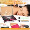 Hot Stone Massage Set 18 Stk. Basaltsteine mit Heizgerät-Set für Home-Spa Erwärmung Entspannung Muskelentspannung Konstante Temperatur Schwarz