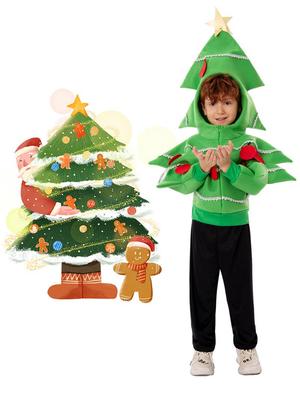 Children's Christmas Tree Costume for Holiday Performances and Dress-up Parties