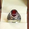 Garnet Oval Cut Gemstone With 925 Sterling Silver Ring For Men's #B88 JL375671415355