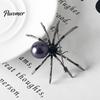Halloween Costume Accessory Spider Brooch Pin for Women Men, Faux Crystal Gothic Dainty Hat Insect Brooch, Punk Vampire Accessories Cosplay Party