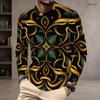 Men s Plus Size Round Neck Long Sleeve Printed T Shirt White Green Pullover Straight Hem
