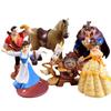 6pcsset Disney Cartoon Beauty And The Beast Action Figure Anime Handmade Model Decoration Collection Belle Princess Toys Gift