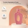 Oskiljaktigt Keramiskt Par Figurin | Ett Tidlöst Uttryck för Kärlek & Enhet | Elegant Dekor för Alla Miljöer – Förpackning med 1, Rosa