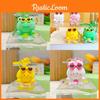 Circle Animal Swimming Cartoon Keychain Rabbit Frog Wearing Design Sunglasses