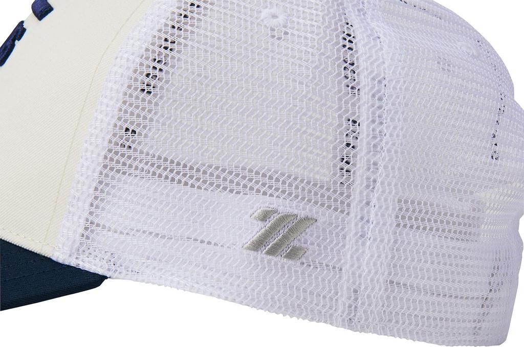 ZETT Baseball ZETT by BEAMS x Navy Free Size BH79506 Hat, DESIGN, Off-White (1229W), (56-60cm),