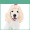 Festive Light Gold Long Wavy Pet Wig Hat For Dogs And Cats Ideal For Holiday Celebrations
