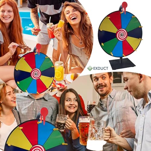 EXDUCT Roulette Wheel, Tabletop/Floor-Standing, Rotating, Perfect for Lottery Drawings, Exhibitions, Year-End Parties, New Year's Parties, Festivals,