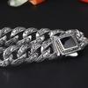 Steel Man Stainless Vintage 316l Bracelet For Men 15mm Width Curb Chain Bracelets Mens Birthday Jewelry Gifts For Dad Boyfriend