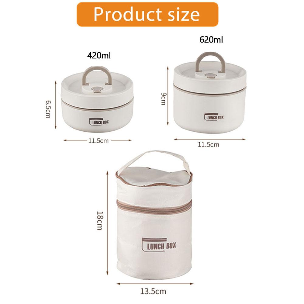 Vacuum Stainless Steel Leak Proof and Insulated Stainless Steel Two-Layer Lunch with Insulation Bag Suitable for Office Picnics