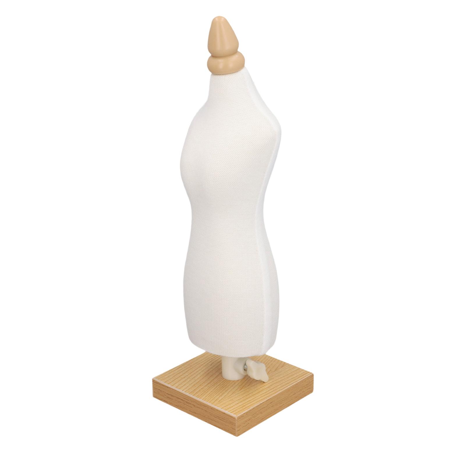 Poppenkleedvorm 12,2 inch   Kleding Naaien Mannequin Tafelblad Display Kledingstandaard met Houten Basis voor Naaipatroon Maken Leren