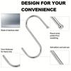 10Pcs Stainless Steel Metal S-Shaped Hooks Multi-Purpose Clothing Hanging Hooks