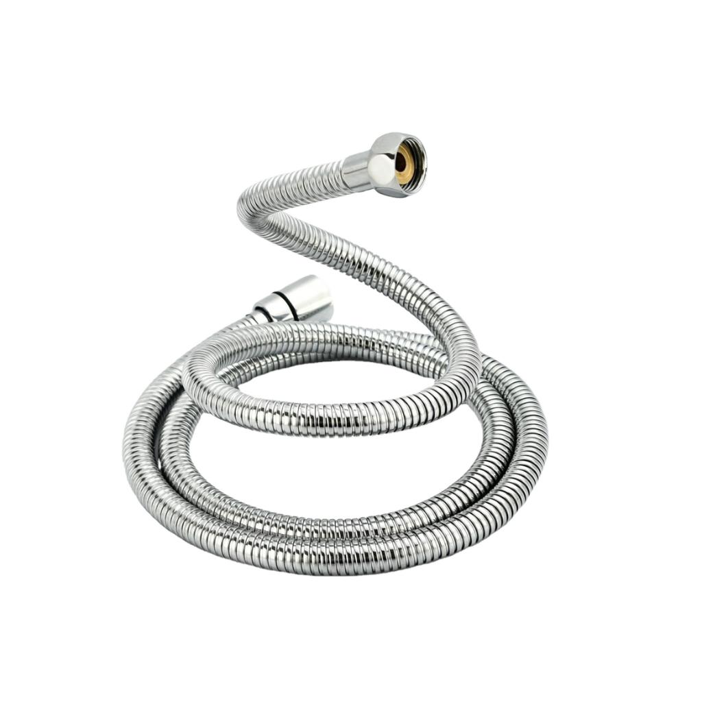 2m Flexible Chrome Stainless Steel Bathroom Hose with G1/2 Universal Brass Connector for Handheld Shower Head