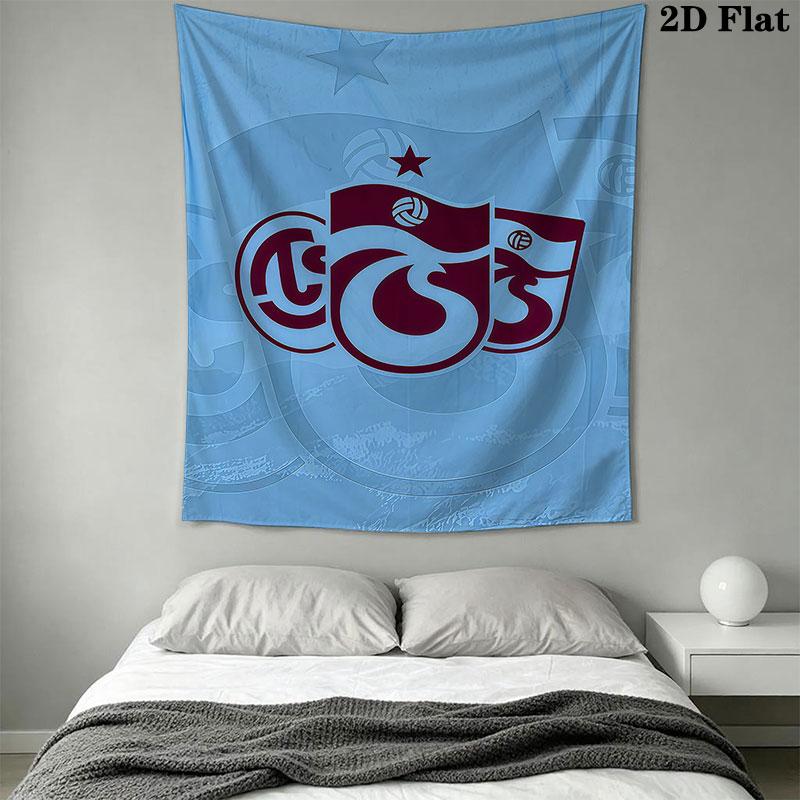 Trabzonspor logo Wall Hanging Printed Fabric Blanket Decorative Tapestries for Bedroom Living Room Home Decor
