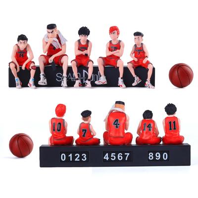 KRGNPLE Hanamichi Sakuragi Kaede Rukawa Ryota Miyagi Hisashi Mitsui Takanori Akagi Figurka Slam Dunk Akcesoria Samochodowe Trąbka Parkowanie łącznie 5