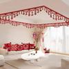 Wedding Room Decoration Set: Double Happiness Ceiling and Groom's Arrangement