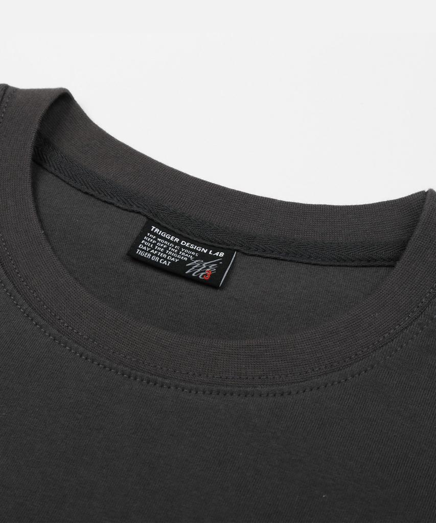 Deulousi Dw Arch Logo Short Sleeve T-Shirt Charcoal