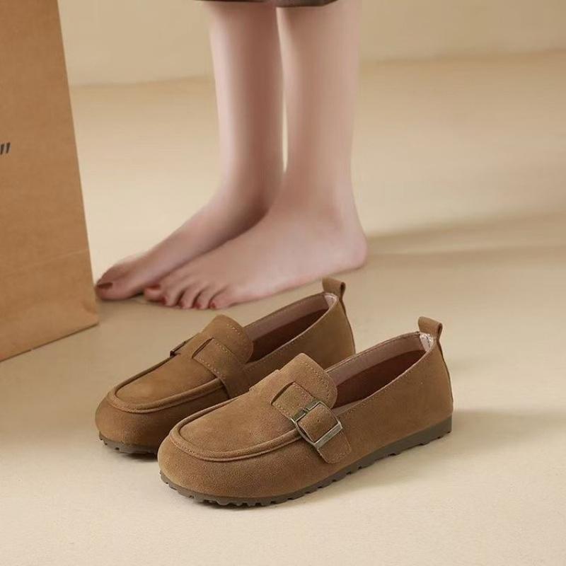 Women's Slip-On Shallow Mouth Single Shoes 2025 Autumn New Fairy Style Evening Niche Design Flat Loafers