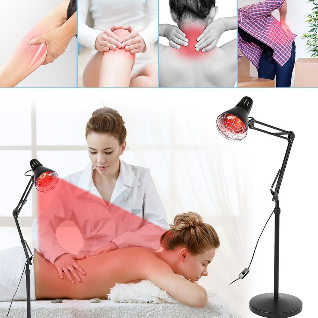 Infrared Light Heating Therapy Floor Stand Lamp Muscle Pain Cold Relief Constant Temperature