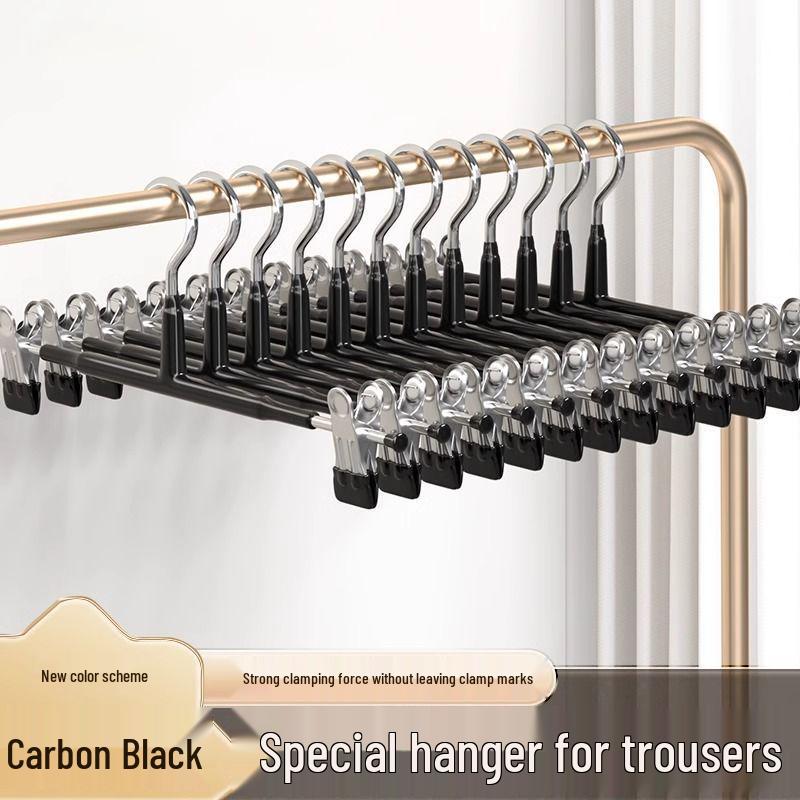 Non-Slip Pant & Skirt Clips: Strong Metal Hangers for Drying and Organizing Clothes