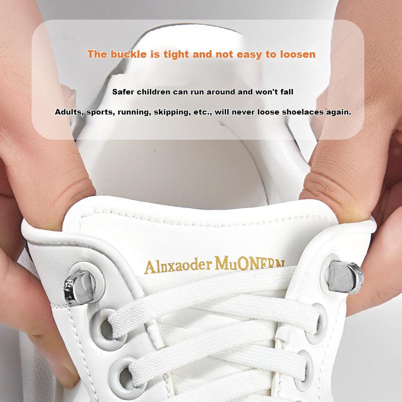 No tie Shoelaces for Shoes 8MM Flat Elastic laces Sneakers Kids Adult Quick Shoelace without ties Shoe Accessories