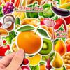 50PCS Vivid Fruit & Vegetables Grape Cherry Carrot Broccoli Stickers Pack Waterproof Vinyl Stickers For Laptop Phone