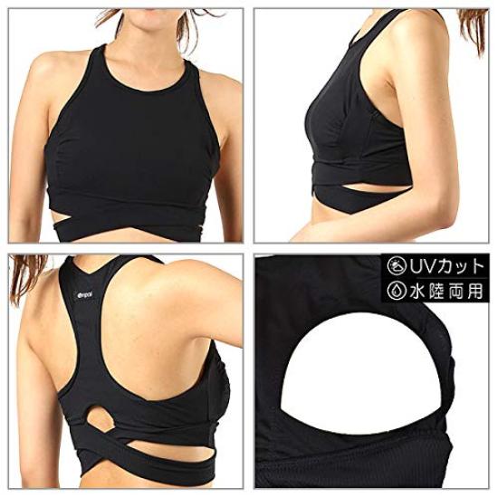 Rip Curl Bra Top Active SURF ACTIVE Sporty and Size L Size Women's Quick-Drying (Surf Series) [S03-842 / BRALETTE] Stylish, Pink, (Japan L)