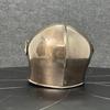 Black Copper Helmet Barbuta Knight Visor Warrior 18g Steel Helmet Dual Tone Barbuta LARP Cosplay,