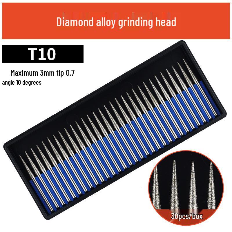 3mm Diamant-Karborund-Schleifkopf für Elektro-/Druckluftschleifer - Kugelförmige Nadel zum Gravieren & Aufbohren