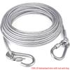 3-10M Double-Headed Dog Tie Out Cable Leash Raction Rope Metal Buckle Steel Wire Anti-Rust Training Collar Outdoor Dogs Strap