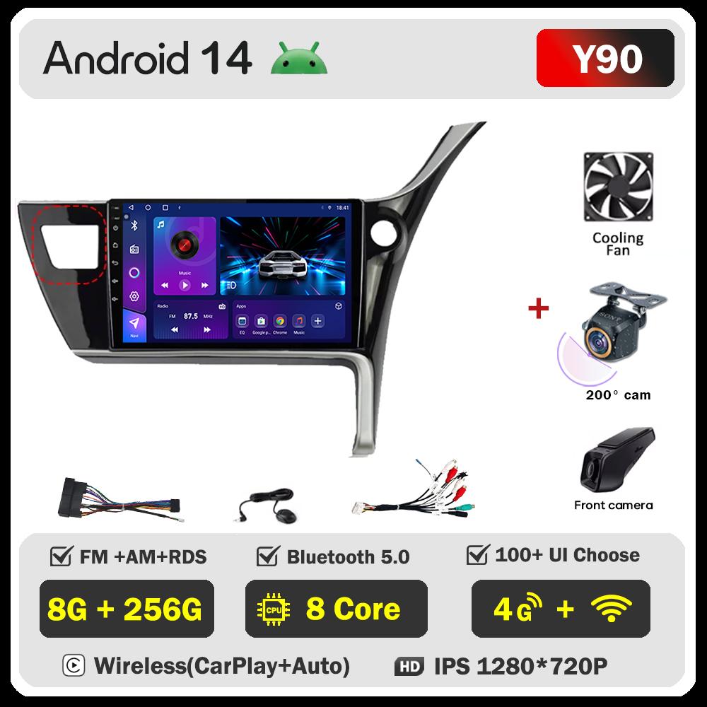 Pentru Toyota Corolla 11 Auris RHD 2017 - 2018 Player Radio Auto Ecran Carplay Auto Autoradio Mirror Link Sisteme Auto Inteligente