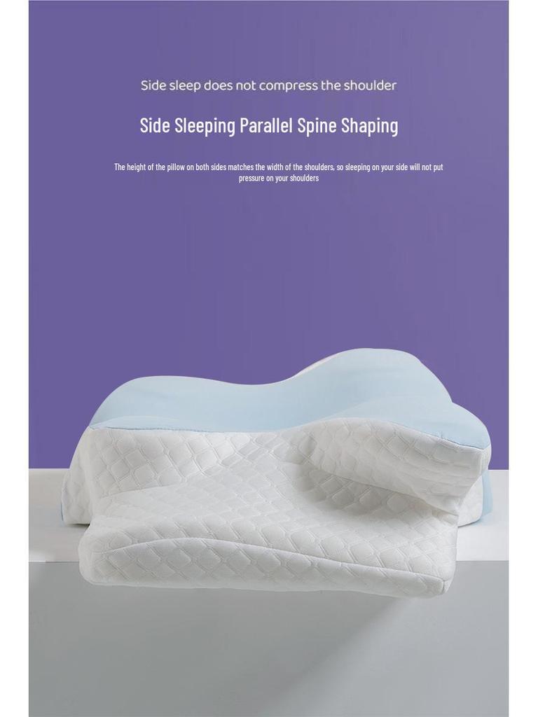 Butterfly Memory Foam Pillow - Ergonomic Horn-Shaped Traction Design for Adults