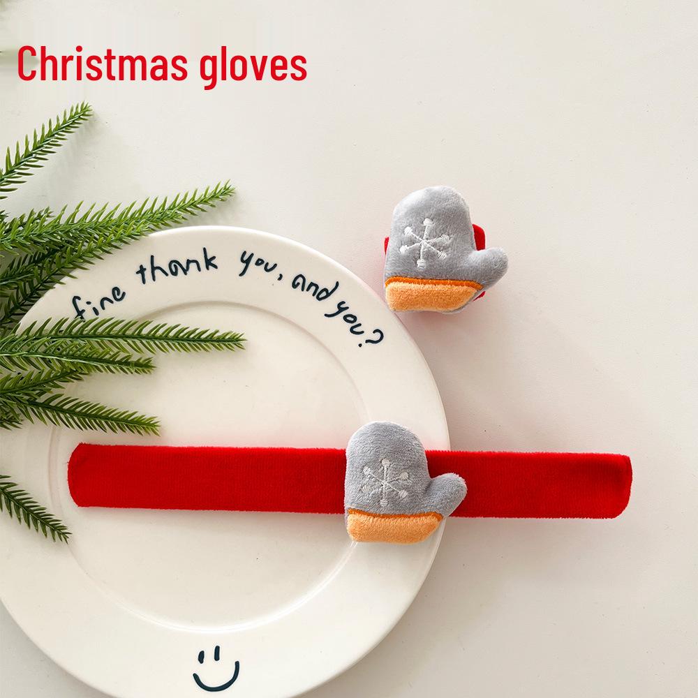 Cartoon Christmas Plush Snap Bracelet for Kids – Cute Holiday Accessory