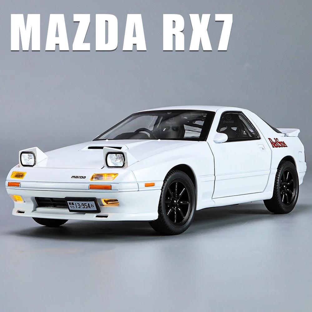 1:24 INITIAL D Mazda RX7 RX-7 Supercar Alloy Model Car Toy Diecasts Metal Casting Sound And Light Car Toys For Children Vehicle
