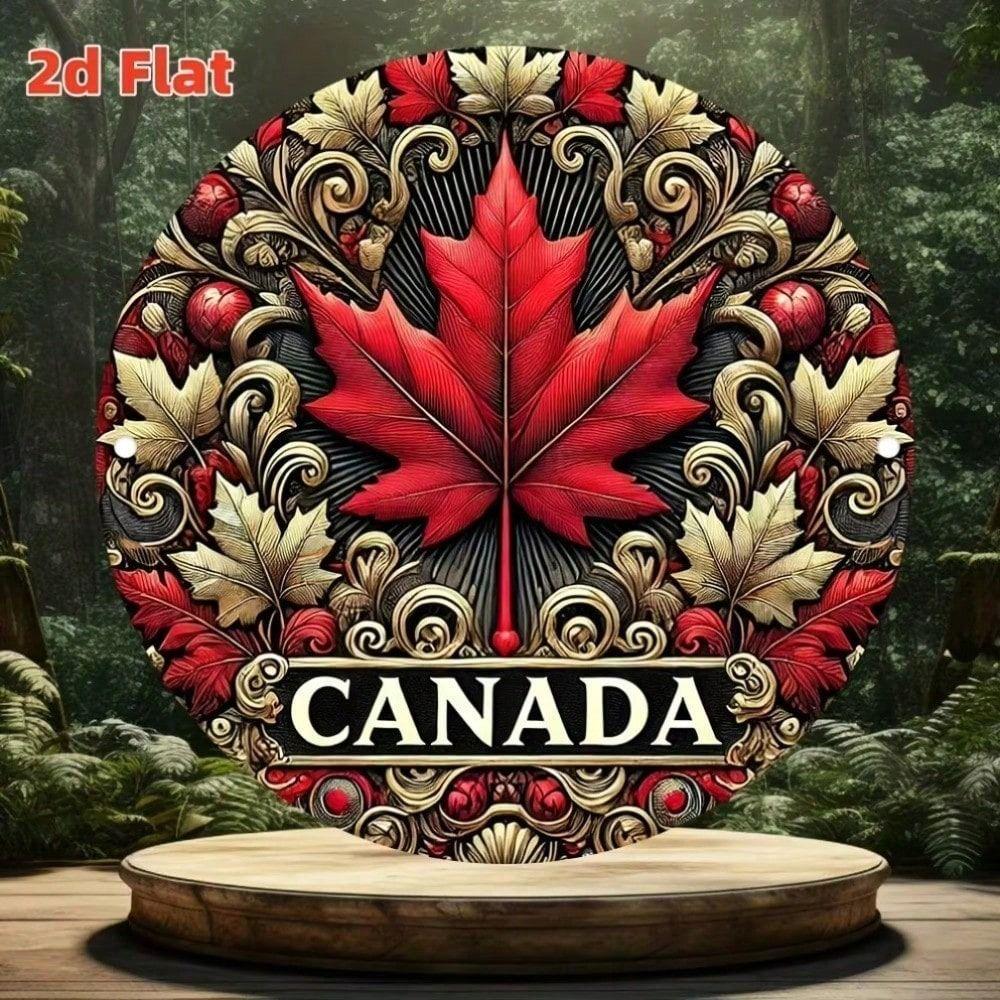 Metal Poster Maple Leaf Canada Wall Art Vintage Garage Decor