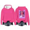 Women's Fashion Casual Long Sleeve Loose Printed Pullover Sports Long Sleeve Hooded Sweatshirt