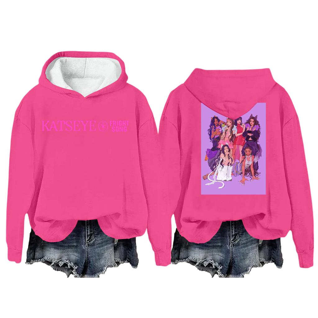 Women's Fashion Casual Long Sleeve Loose Printed Pullover Sports Long Sleeve Hooded Sweatshirt