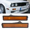 2pcs Front Side Marker Light Cover Lens 63141377849 Replacement for E30 E32 E34 318i 325i 525i 735i