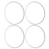 4PCS 16 Inch Wheel Rim Protector Anti Scratch Self Adhesive Aluminum Alloy Metal Wheel Edges Trim Protector Ring Silver