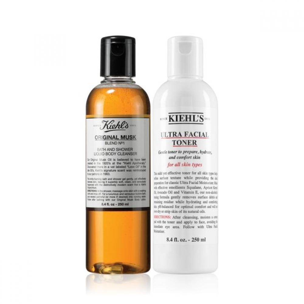 Kiehl S muSk Body cleanSer 250ml + Ultra Facial Toner 250ml Single option