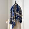 New Brand Elegance Double-Sided Printed Pashmina Scarf Ultra Soft Warm with Fringe Autumn Winter Outdoor Essential