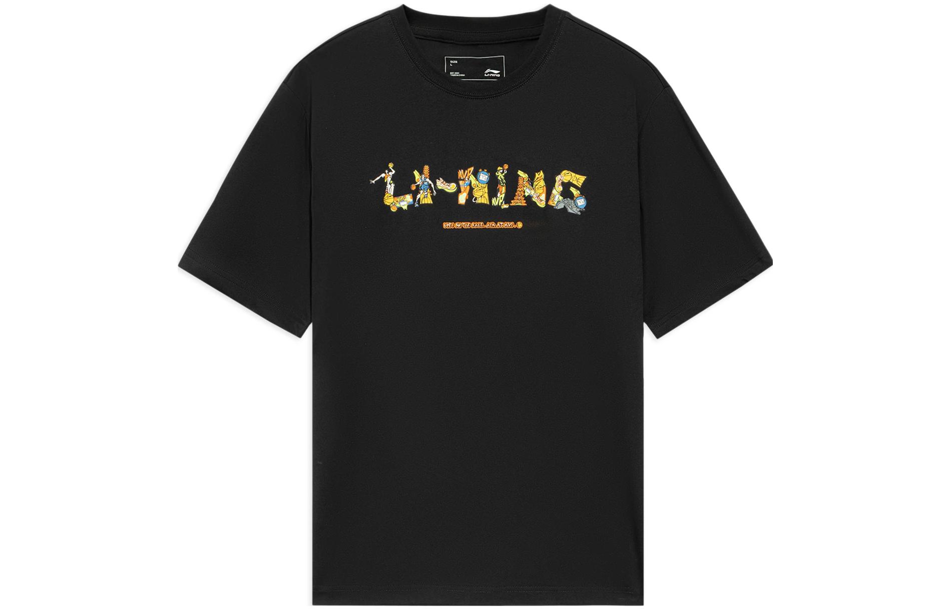 Li Ning Drop Shoulder Sleeve T Shirt Men s Black AHSSD65-2 M