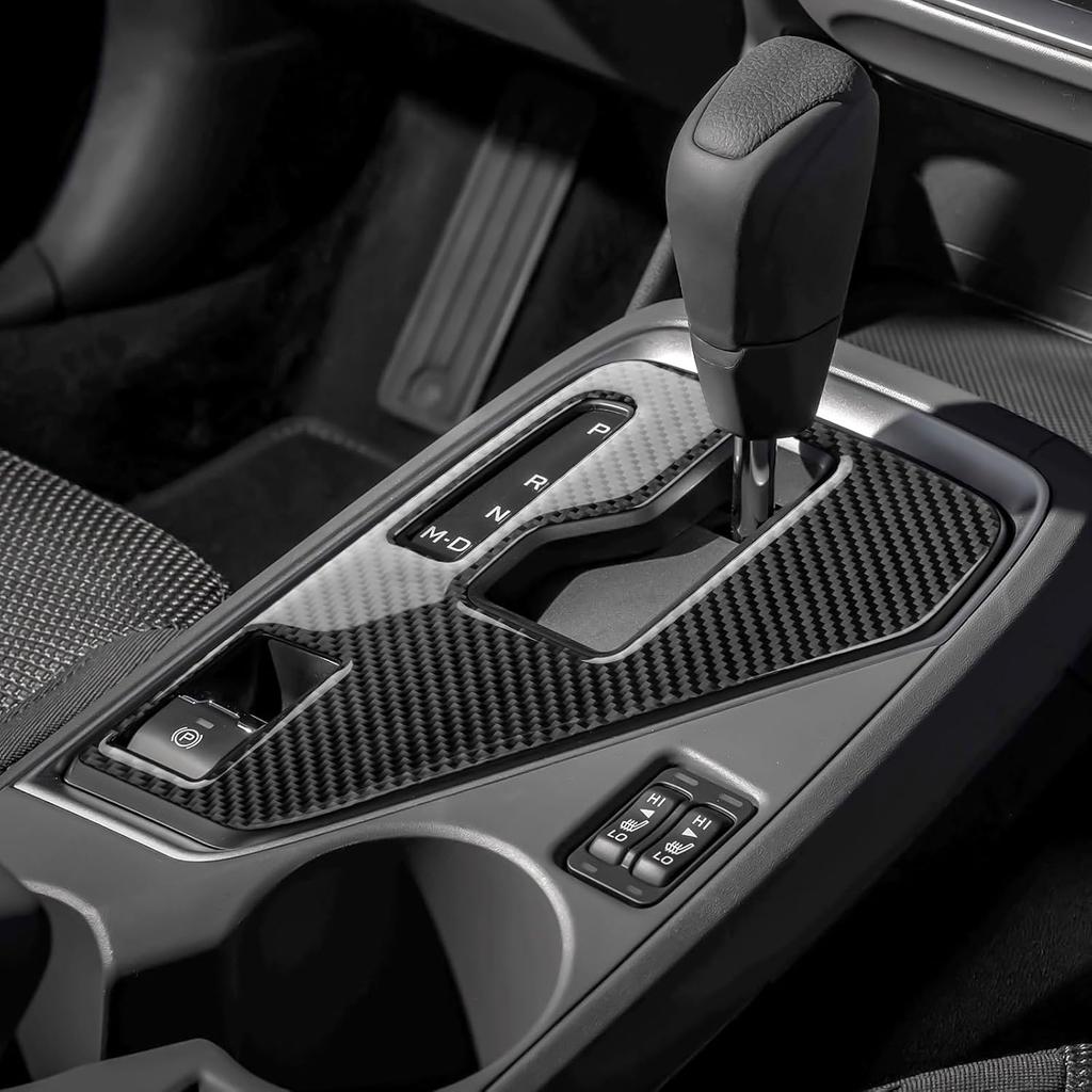 AIRSPEED for Subaru Crosstrek 2024 2025 Impreza 2024 2025 Gear Shift Panel Cover Center Console Soft Carbon Fiber Interior Trim, Black, Style B