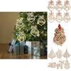 6pcs Christmas Decoration Wooden Pendants Unique Xmas Tree Hanging Ornament Collection
