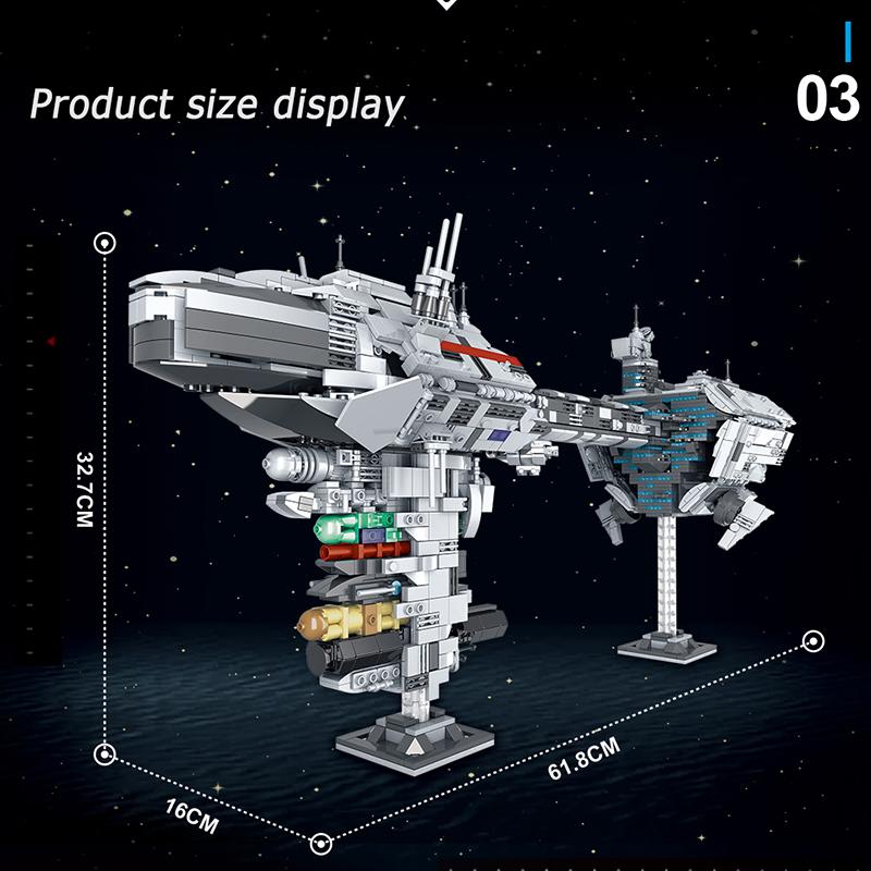 2070pcs Movie Series Nebula Medical Corvette Frigate Building Blocks Model-57273 Kit MOC Bricks Children Toys Gifts