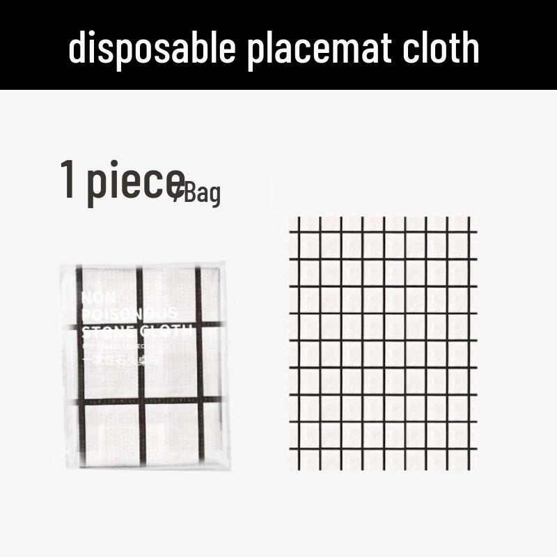 Disposable Thickened Black & White Plaid Placemats