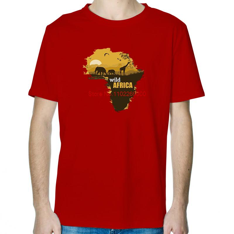 Summer Cotton ONeck New Shirts And TShirts Africa Wild Map African Map Cool Graphic T Shirts Casual Unisex Print T Shirt S